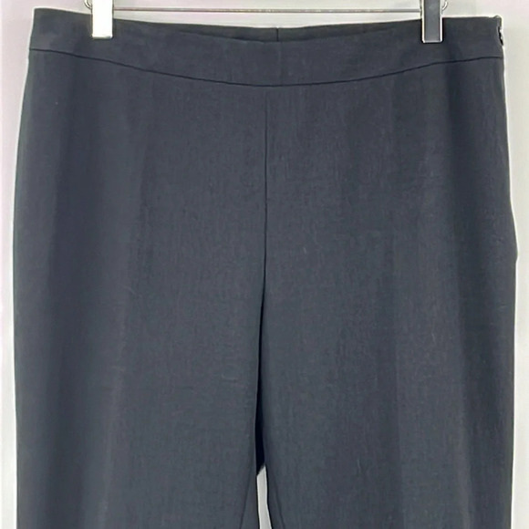Akris Punto Stretch Wool Side Zip Straight Leg Trouser Pants in Black - Size 10 - Picture 2 of 7